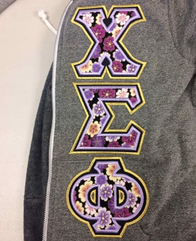 Embroidered frat sorority jacket