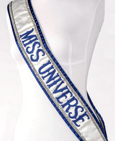 embroidered pageant sash