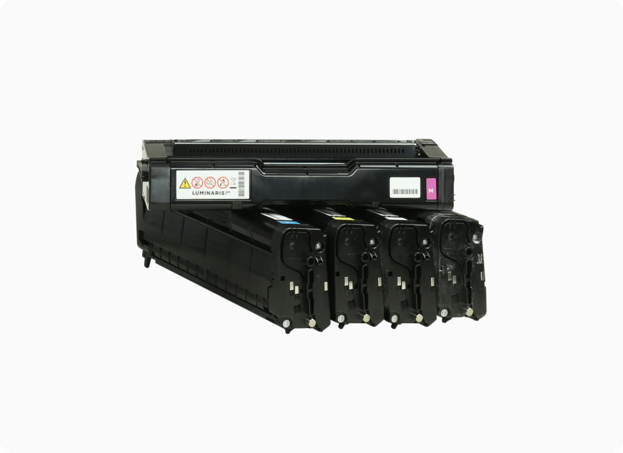 Set of transfer toner CMYKW