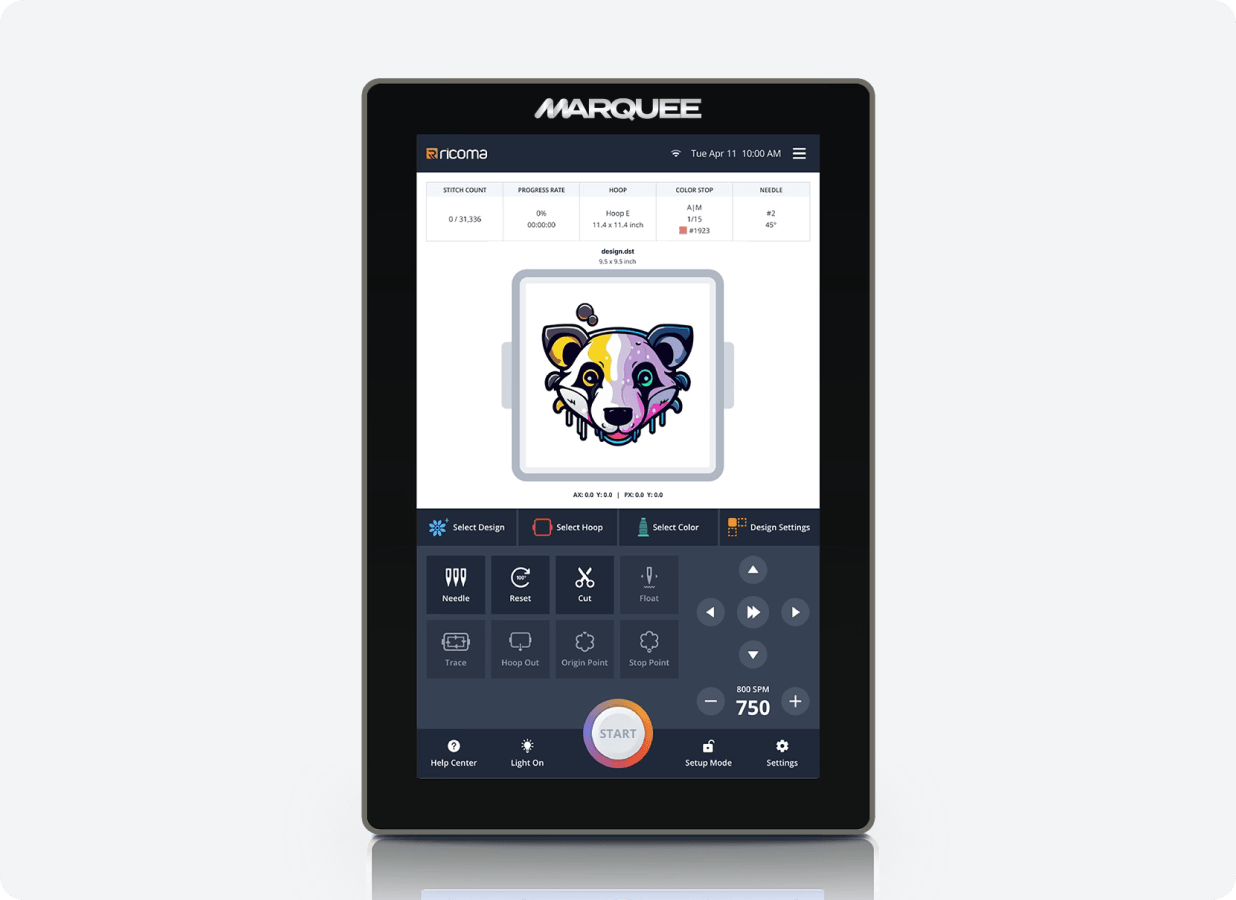 Built-In Control Panel