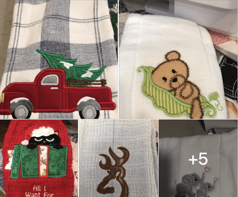 EM1010 embroidered baby design