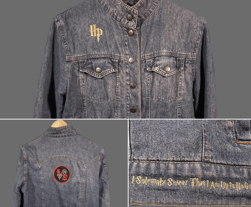 TC-1501 Jean jacket embroidery design 