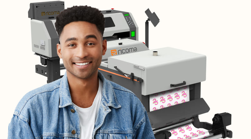 Ricoma white toner transfer printer bundles