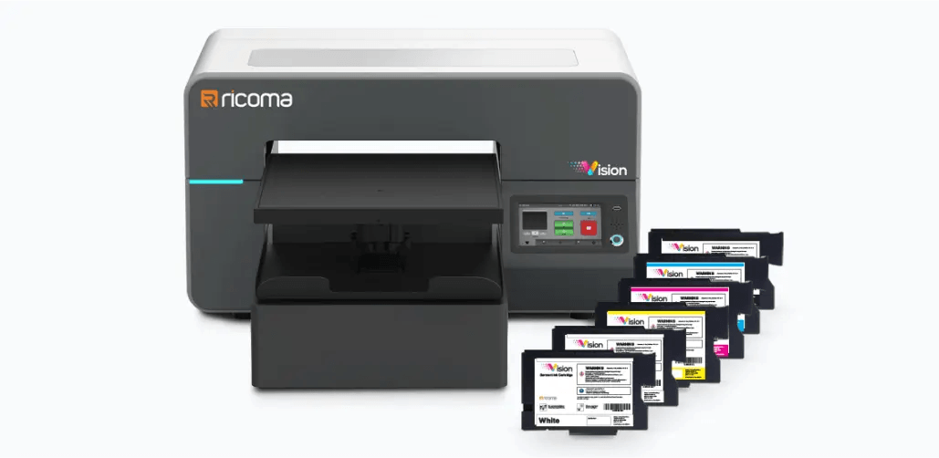 Ricoma Vision DTG/DTF Printer<br>(with 1 set of CMYKWW ink cartridges)