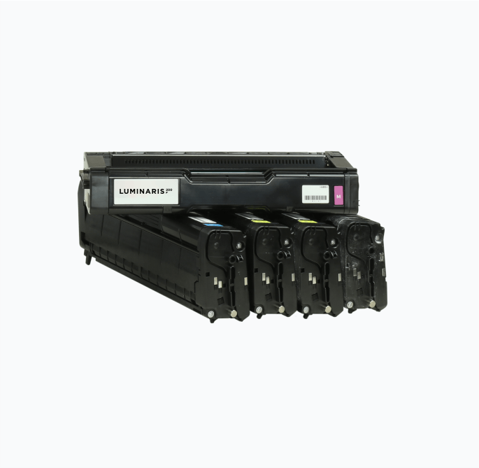 Set of transfer toner CMYKW